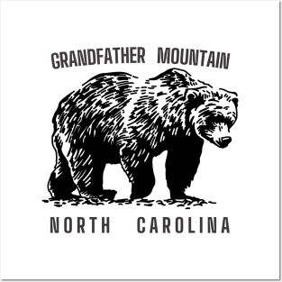 Grandfather Mountain, North Carolina - Big Black Bear Posters and Art